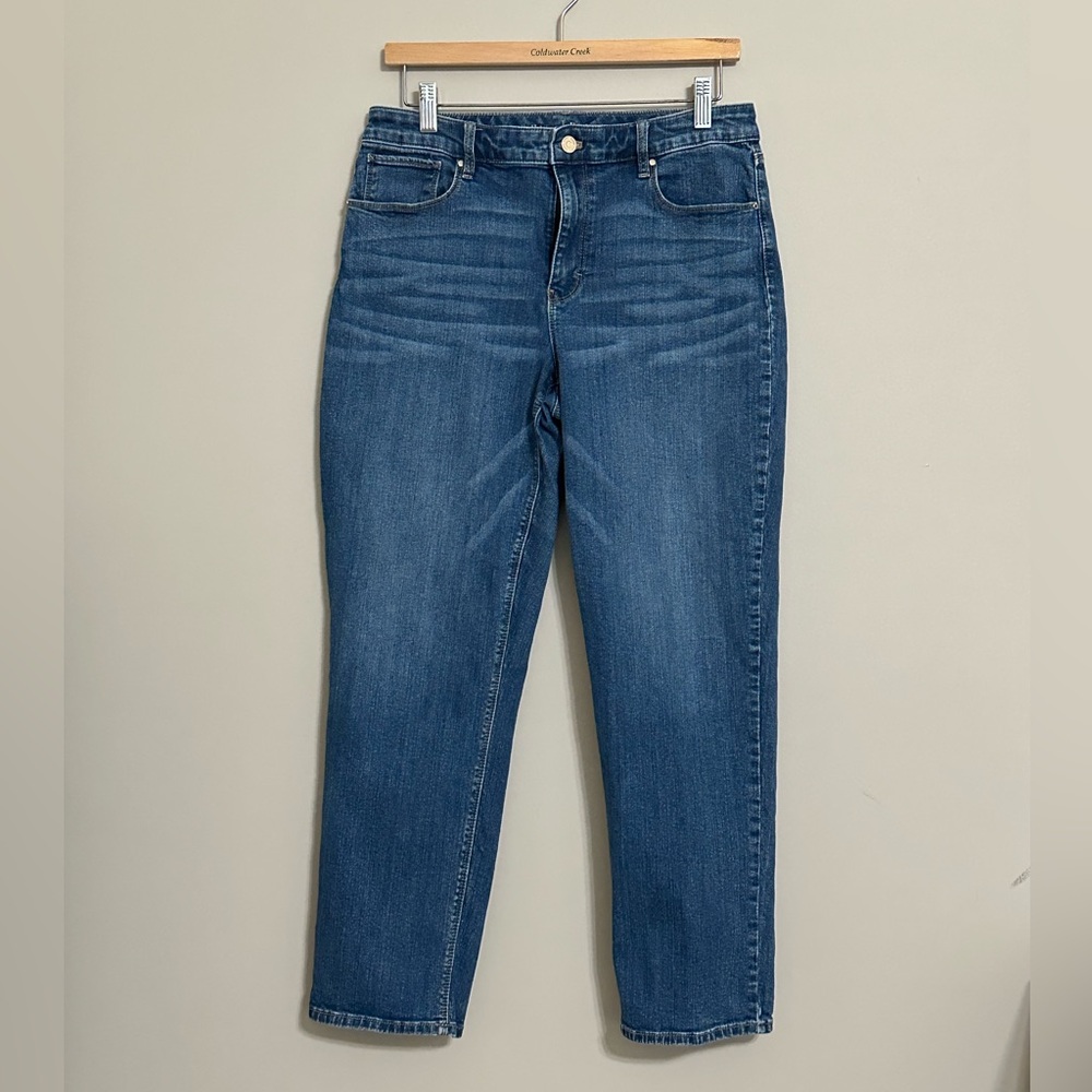 WHBM High-Rise Relaxed Slim Ankle Jeans - Size 8